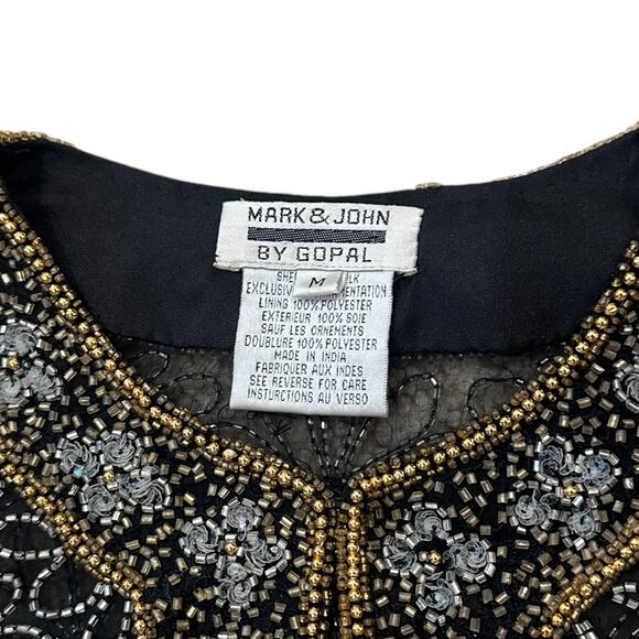 Vintage Mark & John By Gopal Floral Sequin Blazer - Picture 4 of 7